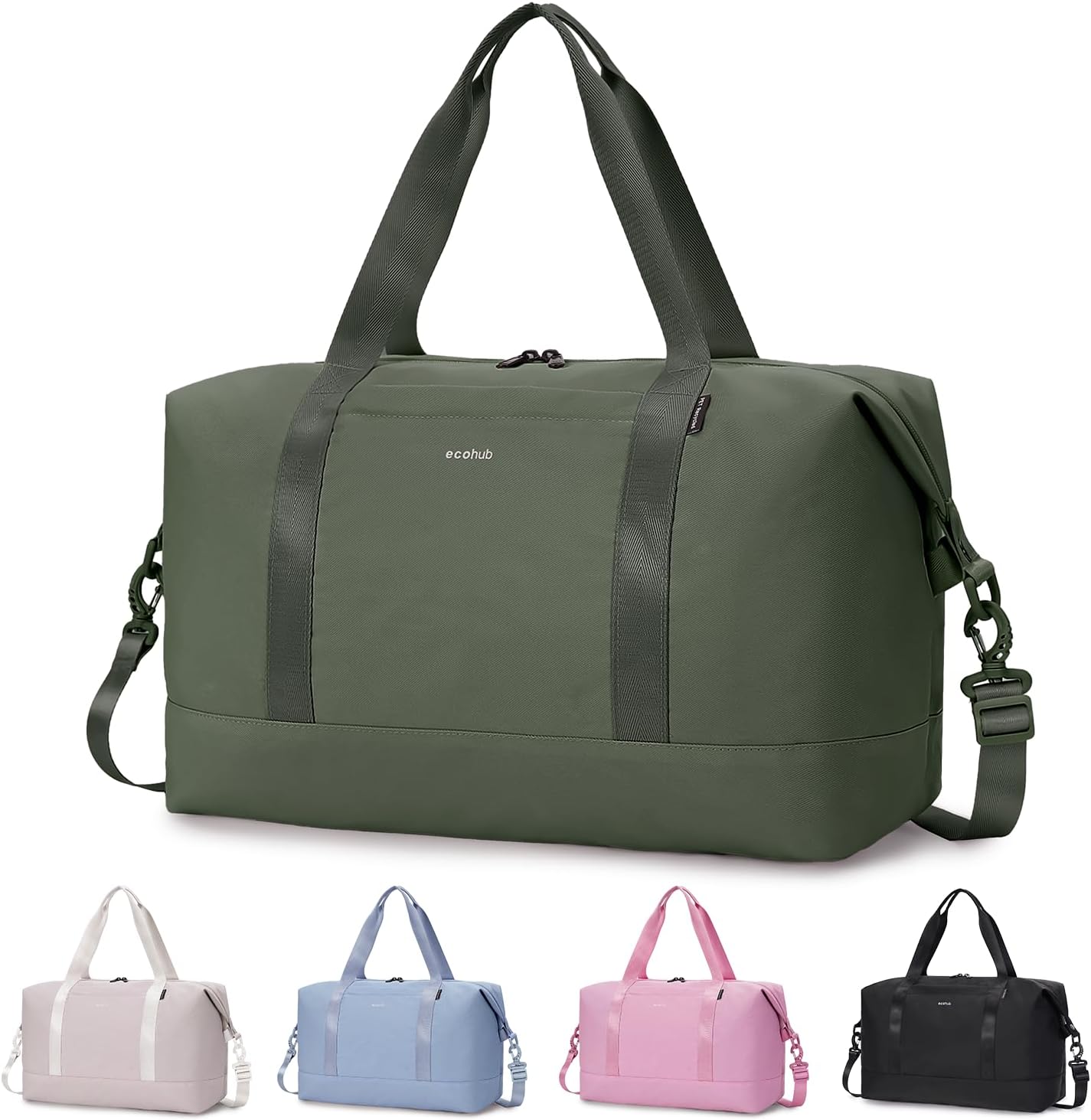 ECOHUB Spirit Airlines Personal Item Bag 18x14x8 Overnight Bag Duffel Bag with Wet Pocket Weekend Travel Gym Yoga Bag 30L Army Green ECOHUB Spirit Airlines Personal Item Bag 18x14x8 Overnight Bag Duffel Bag with Wet Pocket Weekend Travel Gym Yoga Bag 30L Army Green