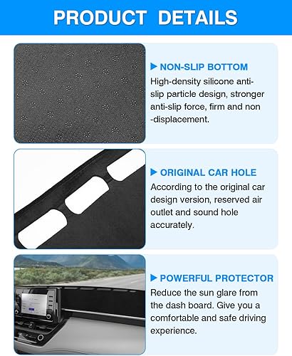 Vista 177 de Autorder Alfombrilla para tablero de instrumentos para Toyota 4Runner 1990-1995, accesorios para camioneta, cubierta de salpicadero, alfombrilla