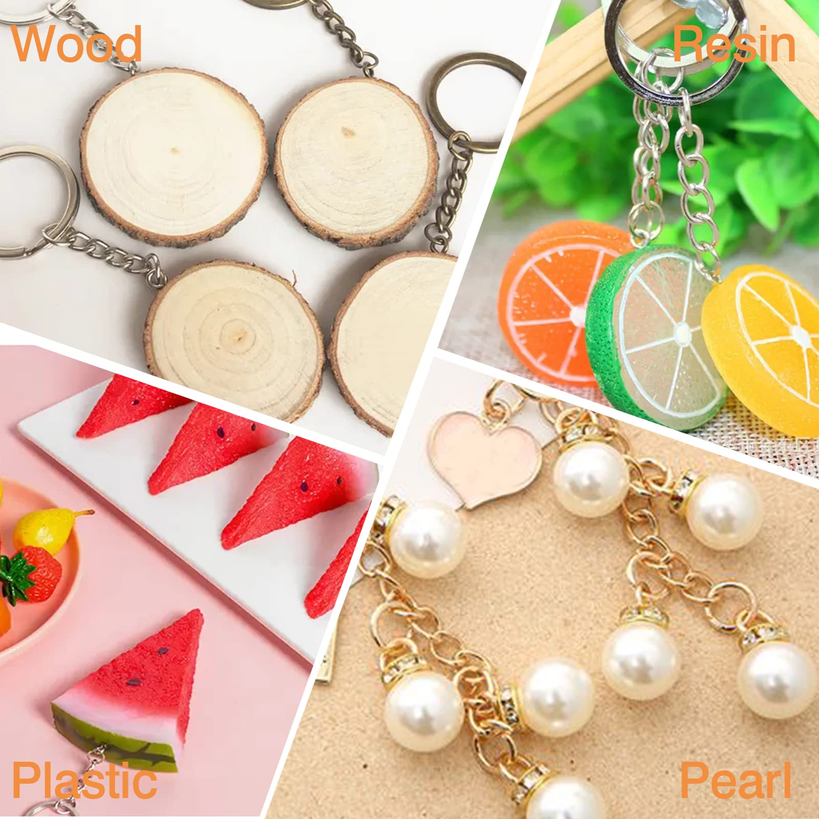 70 Portachiavi Con Anello - Set Fai Da Te Per Gioielli, Argento, 25mm - Foto 4