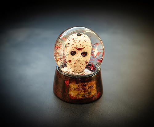 Miniatura 6 de Silver Buffalo Friday The 13th Jason Voorhees Camp Crystal Lake Mini Snow Globe  2 pulgadas de alto