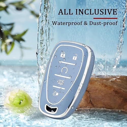 Miniatura 5 de OFFWEGO - Funda protectora para llavero de Chevrolet, funda protectora de TPU adecuada para Chevrolet Malibu Tahoe Camaro Equinox Cruze Silverado