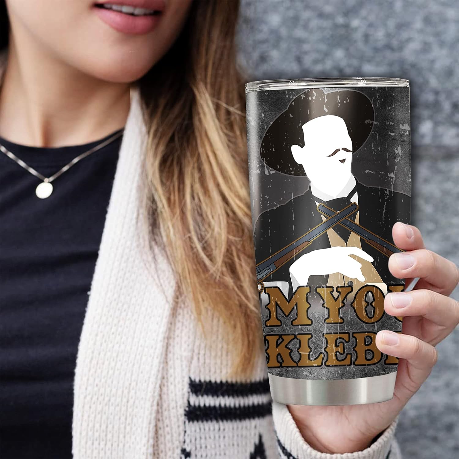 Insulated Tumbler Stainless Steel I'm Vacuum Mug Your Travel Cup Huckleberry Coffee Western With Lid Moustache Tea Bottle 20 Oz Tumblers Gifts For Father's Mother's Day Birthday Christmas Holidays - Image 2