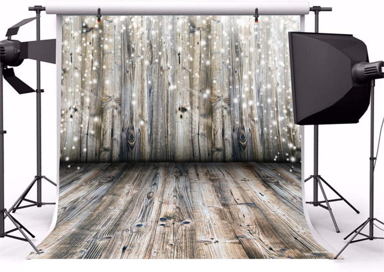 Hottest Sale Laeacco 10x10ft Rustic Wood Backdrop Vintage Wood Texture Background Retro Wood Wall Wooden Floor Child Baby Shower Photo Studio Winter Snowflake Xmas 2022 New Year Eve Wedding Party Birthday Decor