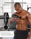 AERLANG Massage Gun,Mothers day gifts ideas Percussion Massage Gun, Muscle Handheld Deep Tissue Massager (Black)-– Six Different Adjustable Heads for Different Muscle Groups - 20 Speed Option