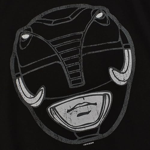 Miniatura 3 de Camiseta y calcomanías de Power Rangers Black Ranger Mask (pequeño), Negro - Máscara Power Ranger