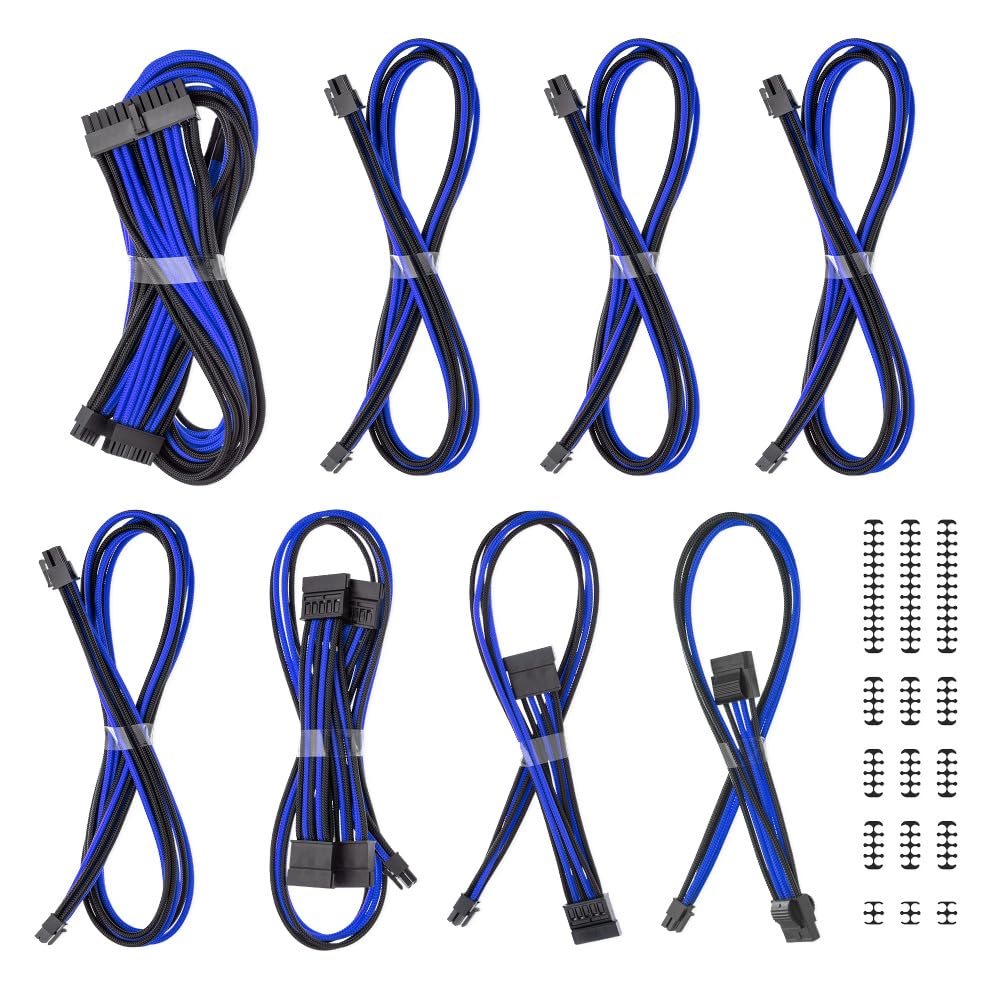 CableMod C-Series Classic ModMesh Sleeved Cable Kit for Corsair Type 5 RMX Shift (Black + Red)