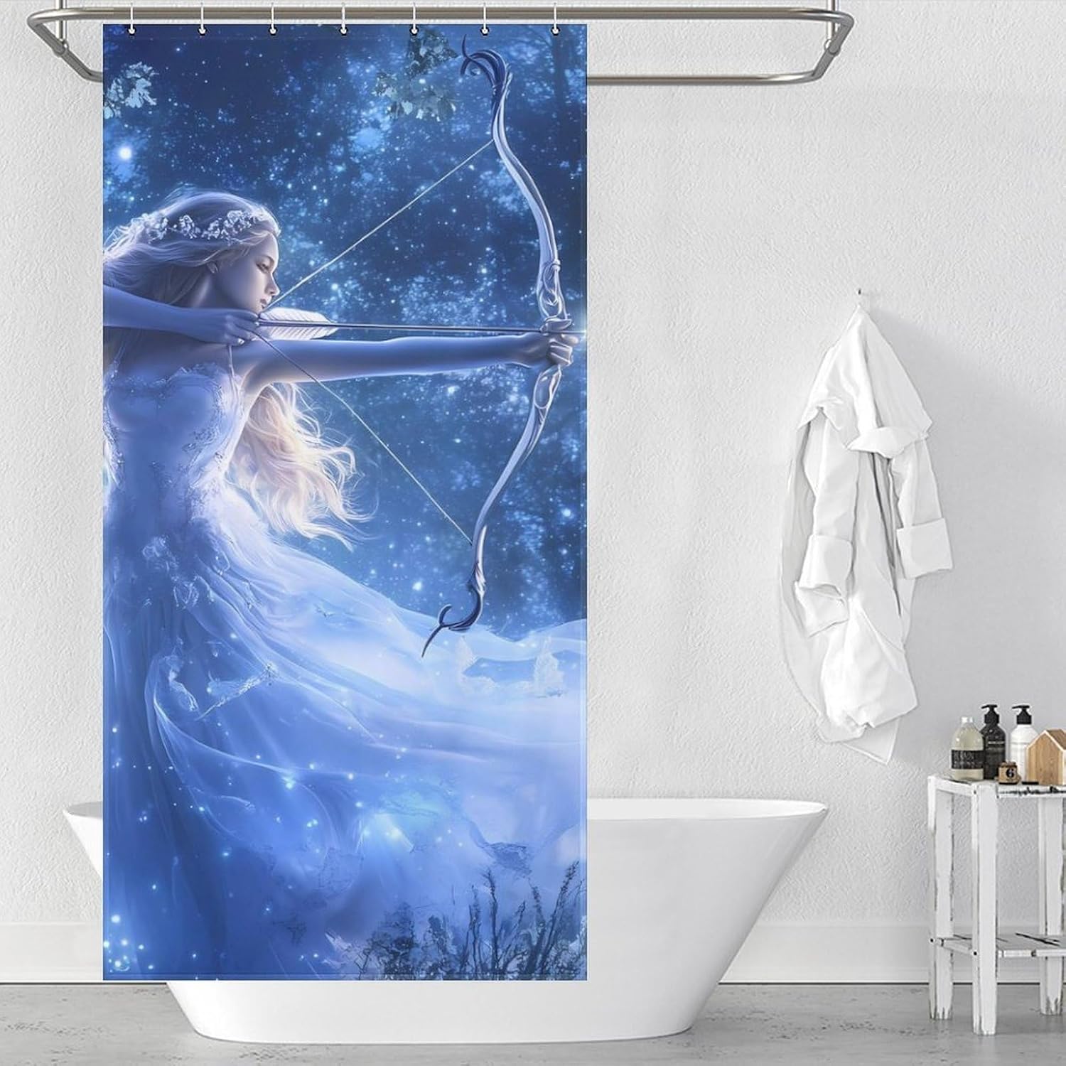 Zodiac Sagittarius Woman Shower Curtain Home Bathroom Decor Waterproof Splash Shower Curtains