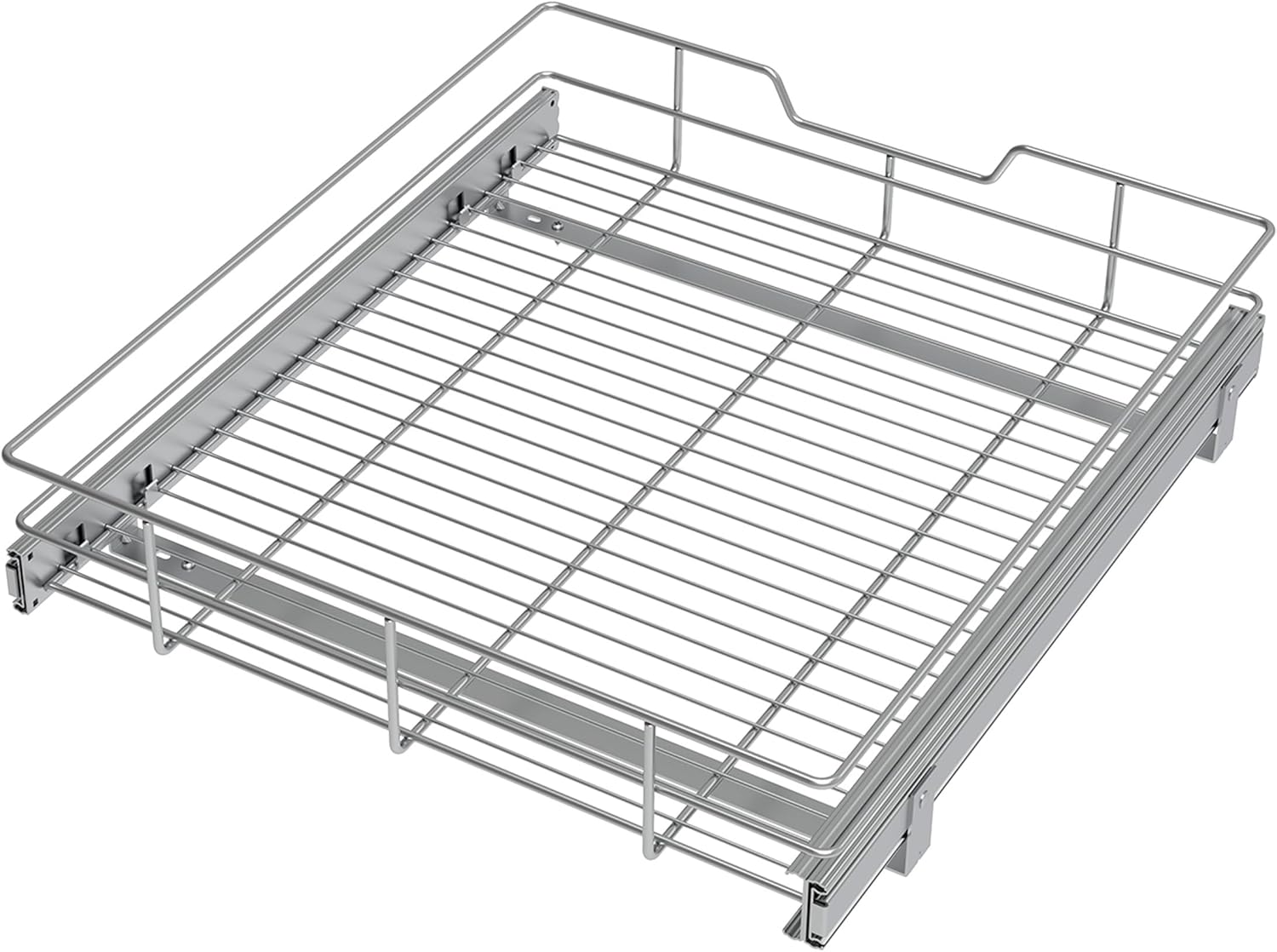 Pull Out Cabinet Organizer 20" W X 17" D, Slide Out Drawers For Kitchen Cabinets, Pull Out Drawers For Cabinets Capacity Heavy Duty Caddy, Cabinet Pull Out Shelves Chrome-Plated, Bathroom Pantry