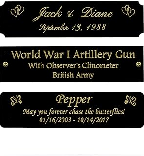 Size: 4"W x 1"H, Personalized, Custom Engraved, Black Coated Brass Plate Picture Frame Name Label Art Tag for Frames, with adhesive backing or screws - Indoor use only, Made in USA