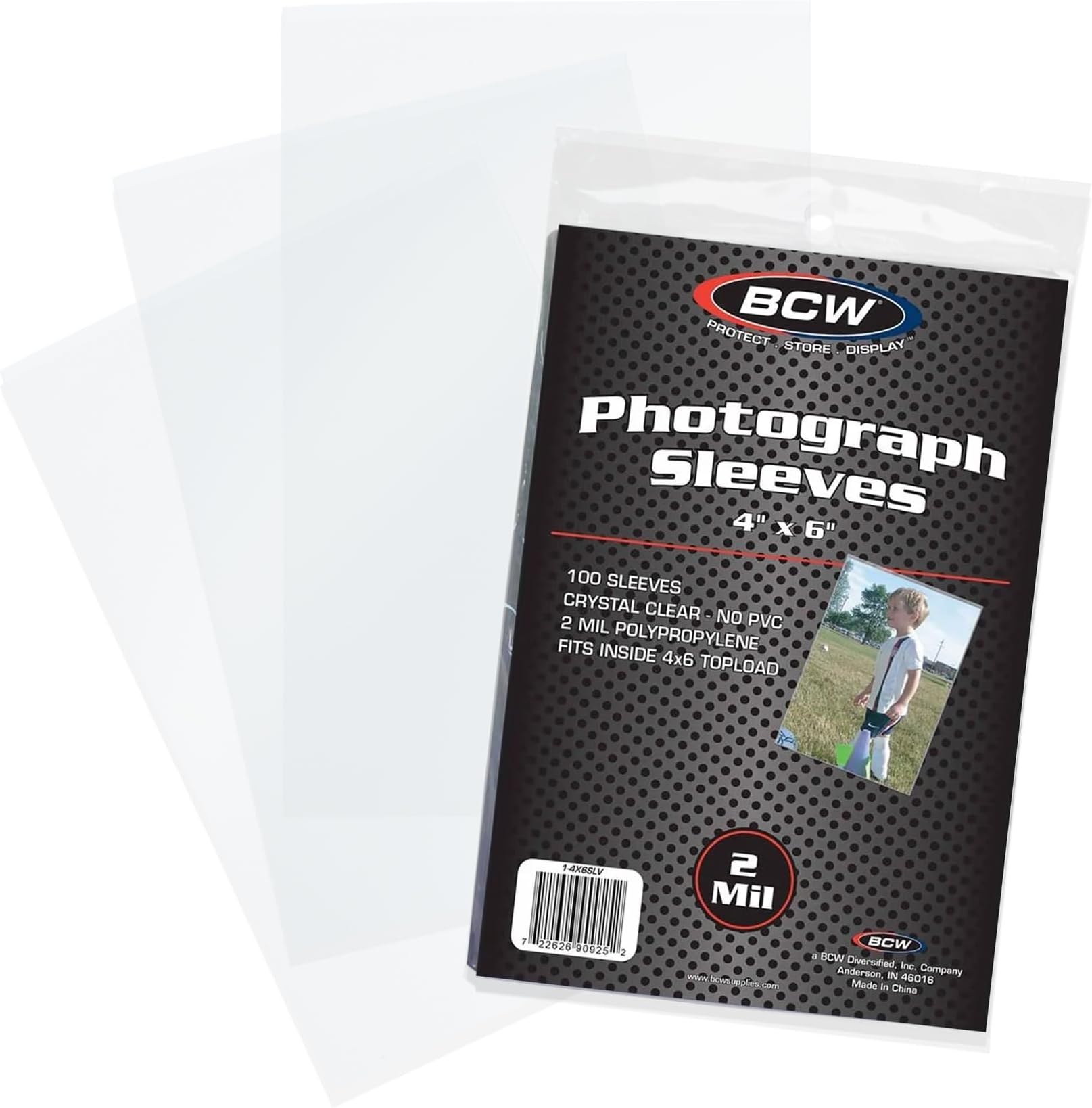 BCW 4x6 Photograph Sleeves - 200 ct | Archival Quality Crystal Clear Polypropylene | Acid-Free for Art Prints, Postcards, Pictures, and More!