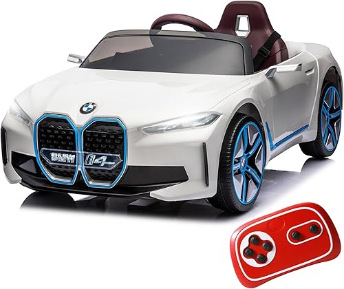 BMW - Auto eléctrico para niños con licencia de 12 V, con control remoto, batería 7AH, juguetes para niños pequeños de 1 a 3 años, 3 velocidades,