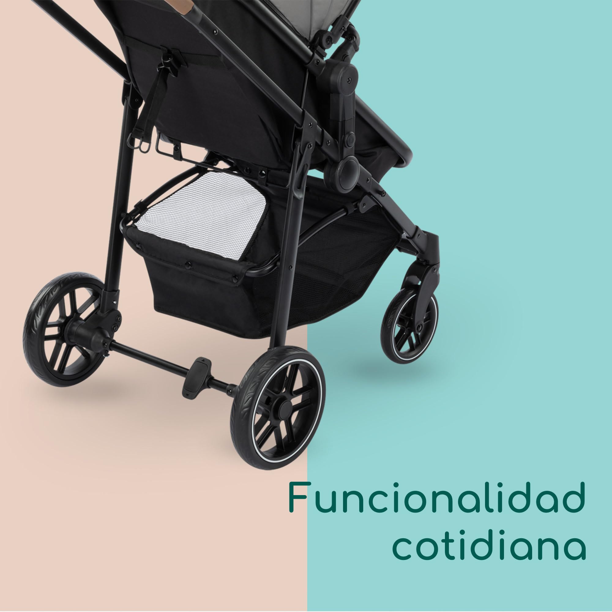 Bebeconfort Haze Trio Lux, Carrito Bebe 3 en 1 con Silla Coche Bebé i-Size, 0-4 Años Máx. 22 kg, Asiento 2 en 1 reversible, Reclinación Total, Plegado Compacto, Silla de Paseo Ligera, Tinted Grey