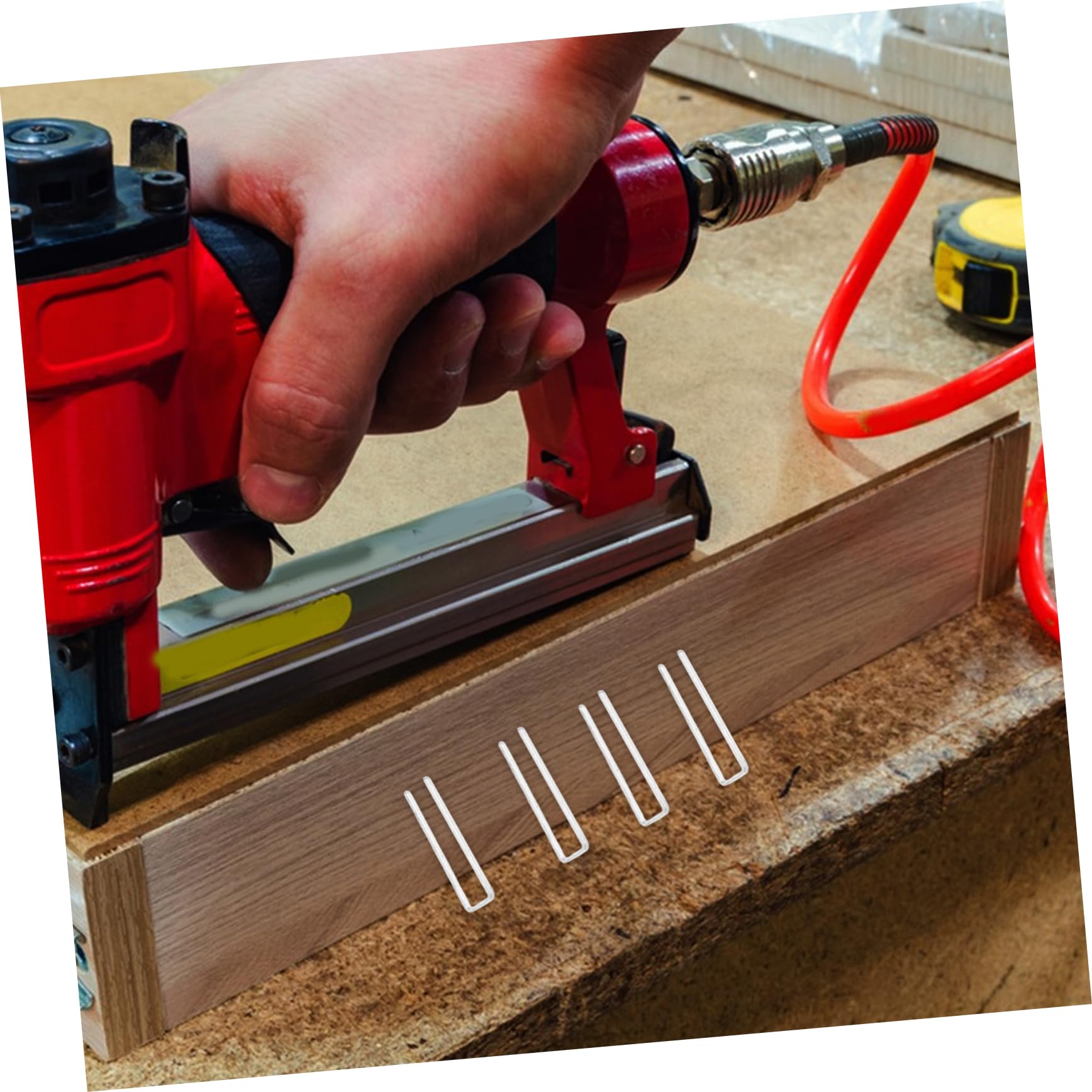 LIFKOME Clavos De Aire Metálicos Grapas Forma Para Madera Clavos De Alta Resistencia Repuestos Para Muebles Bricolaje Construcción y Manualidades El Hogar