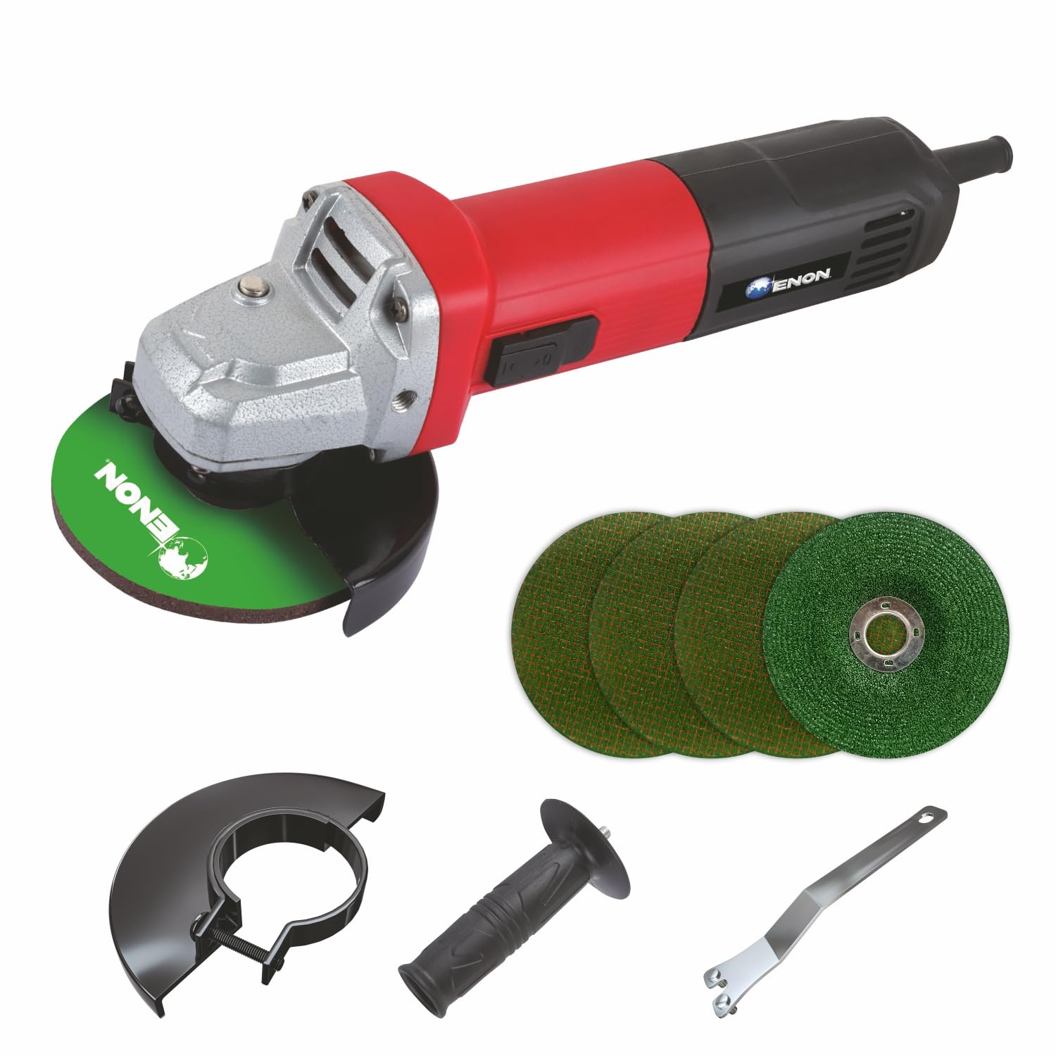 ENON 900W Corded Electric Angle Grinder for Grinding, Polishing & Cutting, 12500RPM, 4(100mm), Spindle Lock, Slide Switch, Copper Armature, Auxiliary Handle, Multi-Type Wheels with Guard (XE-4001S) (B0CHRTB38N) Amazon Price History, Amazon Price Tracker