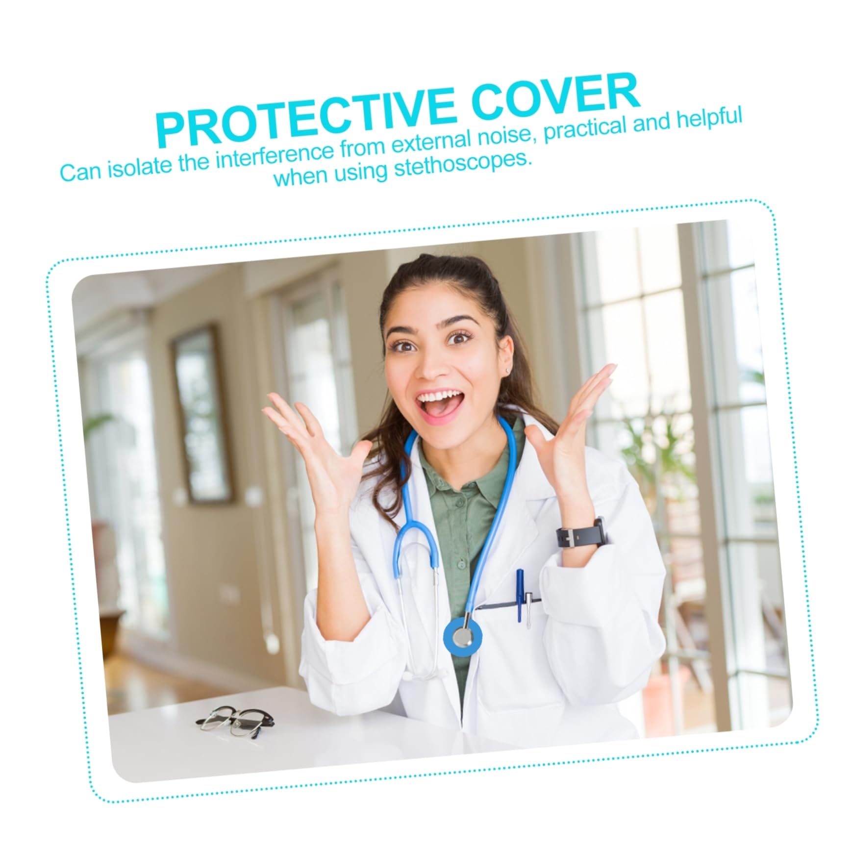 PRETYZOOM 10 Juegos Funda Protectora De Estetoscopio De Silicona De Compatible Mayoría De Estetoscopios Para Hospitales Y Clínicas Instalación Y Uso Color Azul 10 Piezas X 10