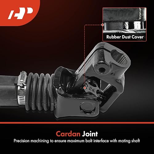 Miniatura 5 de A-Premium Eje de columna de dirección asistida inferior con acoplador de junta en U compatible con Jeep Cherokee 1984-1994, Comanche 1986-1992,