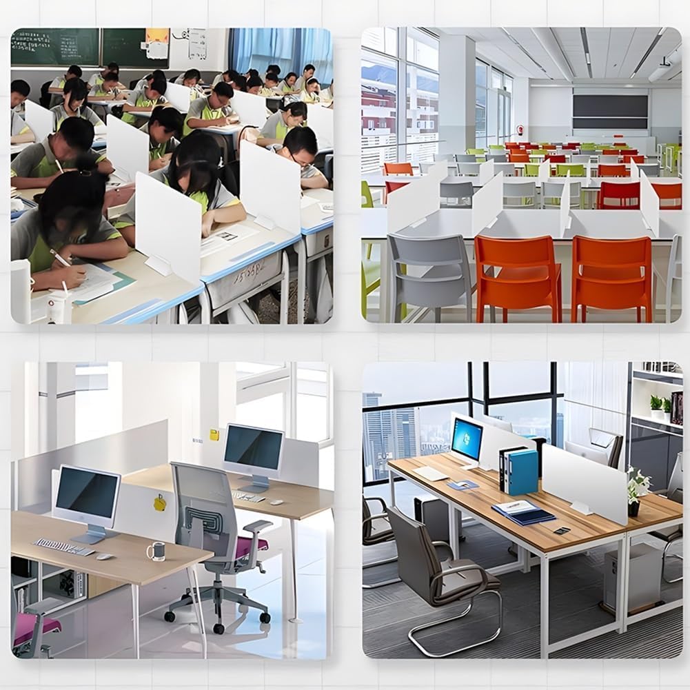 Desktop Privacy Divisore Panel40x30cm Insonorizzato Divisorio Ufficio Schermo di Riduzione del Rumore per Studenti & Professionisti Concentrato Lavoro & Studio Workstation Privacy Soluzione