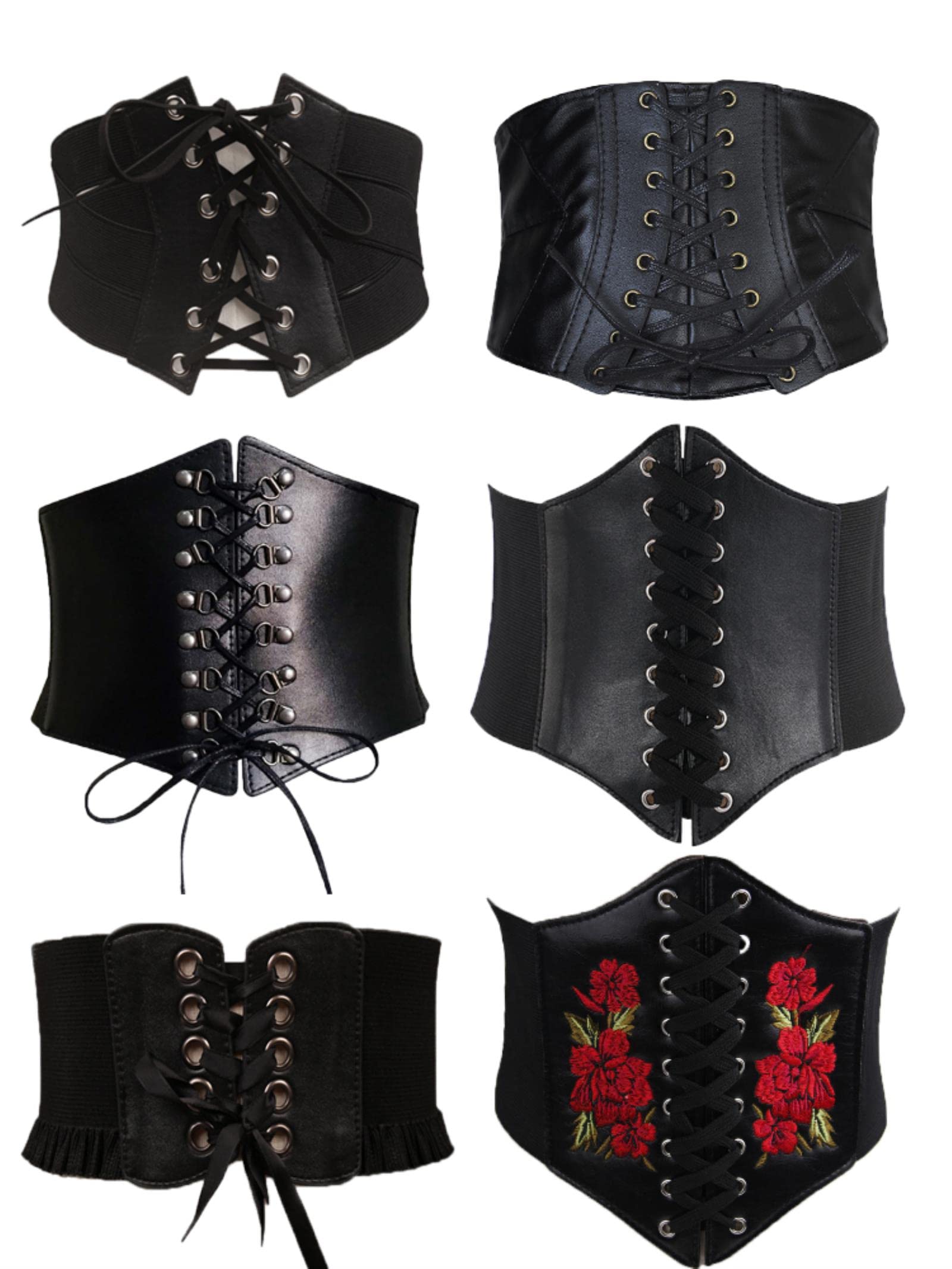Mittelalter Gürtel Damen Breit - Korsett Gürtel Schwarz Wikinger Corset Belt