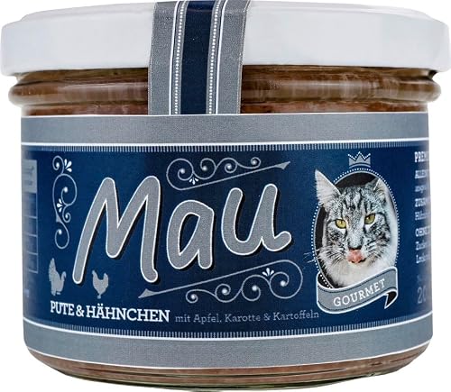 Mau Gourmet Katzennassfutter Pute & Hähnchen 200g Glas