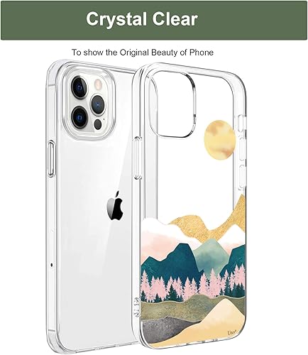Miniatura 7 de Unov Case Compatible with iPhone 12 iPhone 12 Pro Case Clear with Design Slim Protective Soft TPU Bumper Embossed Pattern 6.1 Inch (Sierra Mountains)