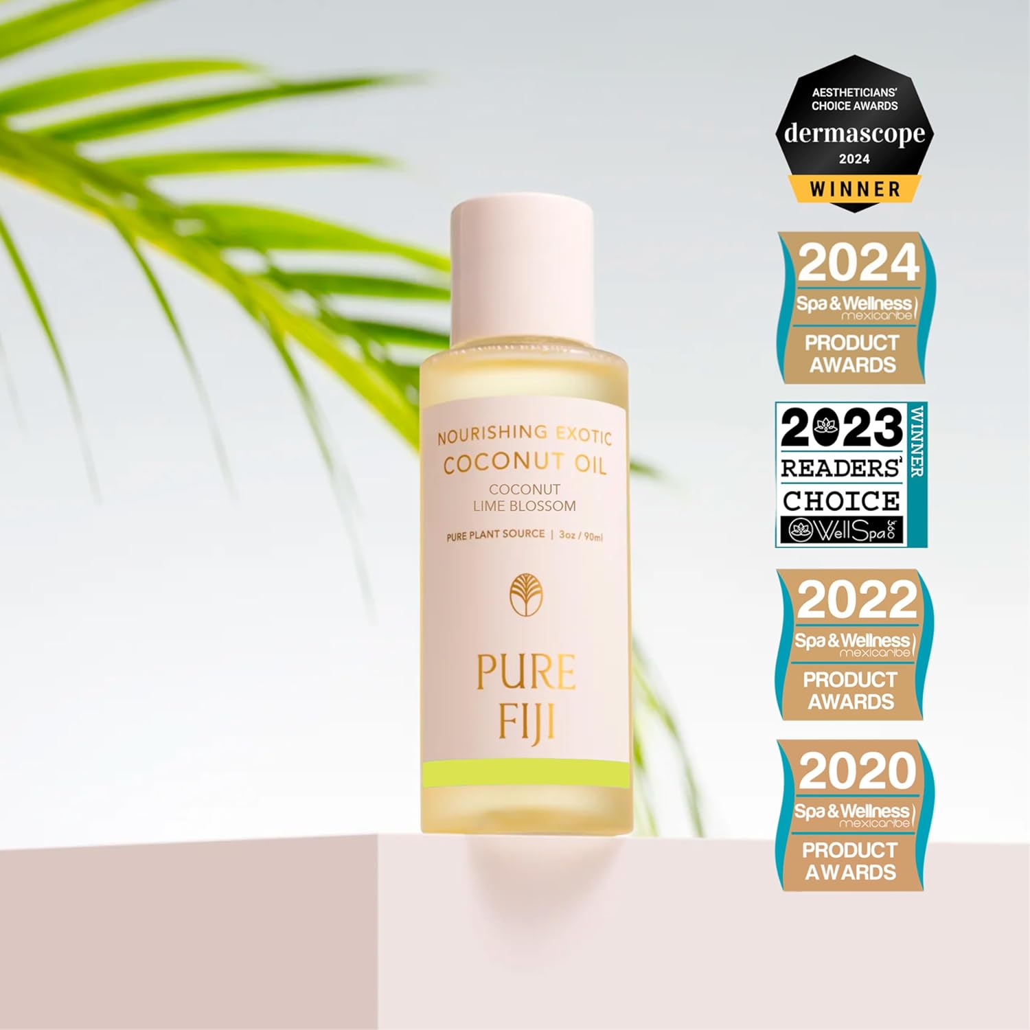 PURE FIJI Travel Size Nourishing Exotic Coconut Oil, Coconut Lime Blossom (3oz/90ml) - Image 3