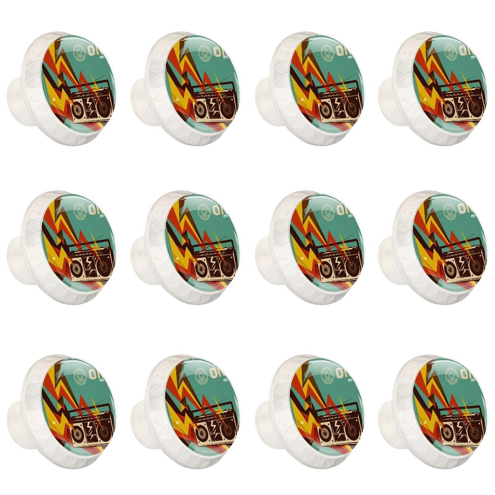 Boutons décoratifs ronds musique rétro pour transformer vos placards de cuisine au quotidien