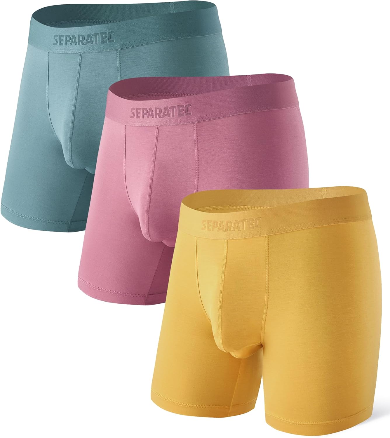 Separatec Christmas Underwear For Men Dual Pouch Boxer Briefs Comfy Soft & Moisture Wicking Rayon From Bamboo Underwear men