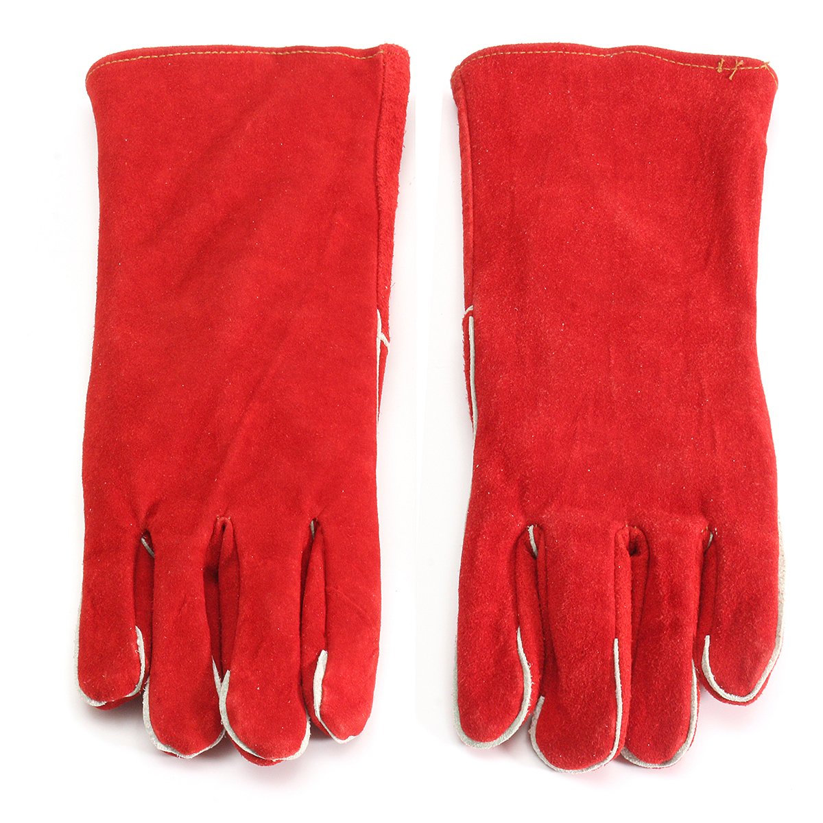 MJJEsports Woodburner Guantes Soldadores De Largo Forrados Guanteletes Fuego Protección De La Estufa De Alta Temperatura Guantes De Soldadura