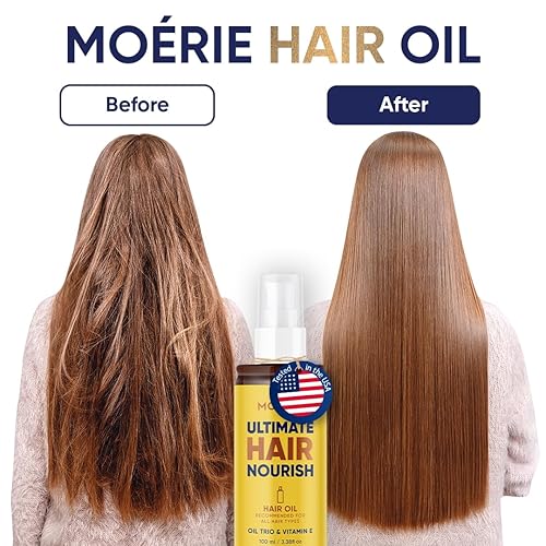 Miniatura 2 de Moerie Ultimate Hair Oil para cabello encrespado, seco y dañado - Rejuvenecimiento profundamente nutritivo - Con vitamina E, jojoba y cáñamo