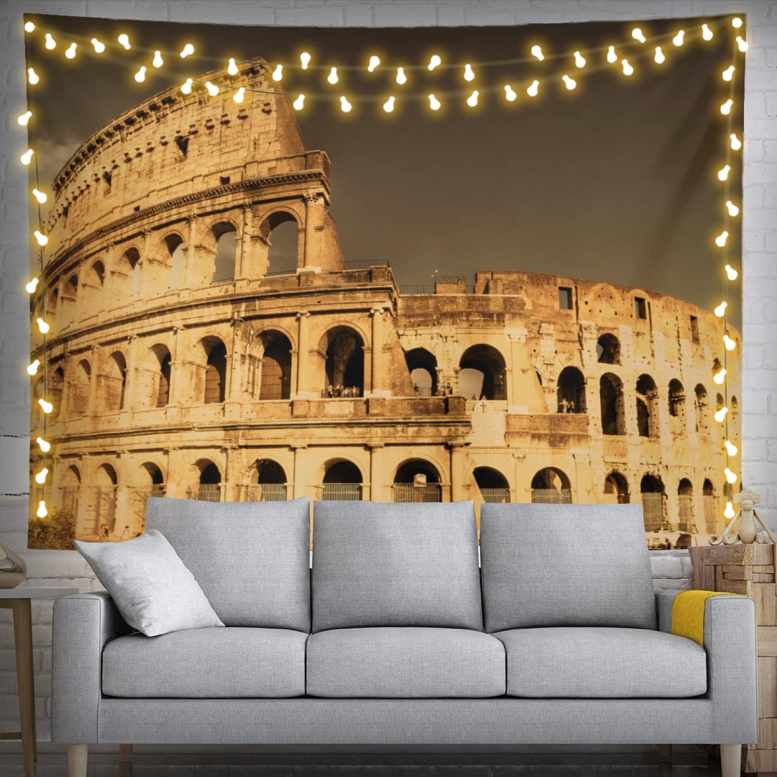 feelacle Roman Coliseum Tapestry 60" X 40" Scenery Rome Wall Hanging Party Decorations Home Decor For Bedroom Living Room Dorm (150 X 100cm)