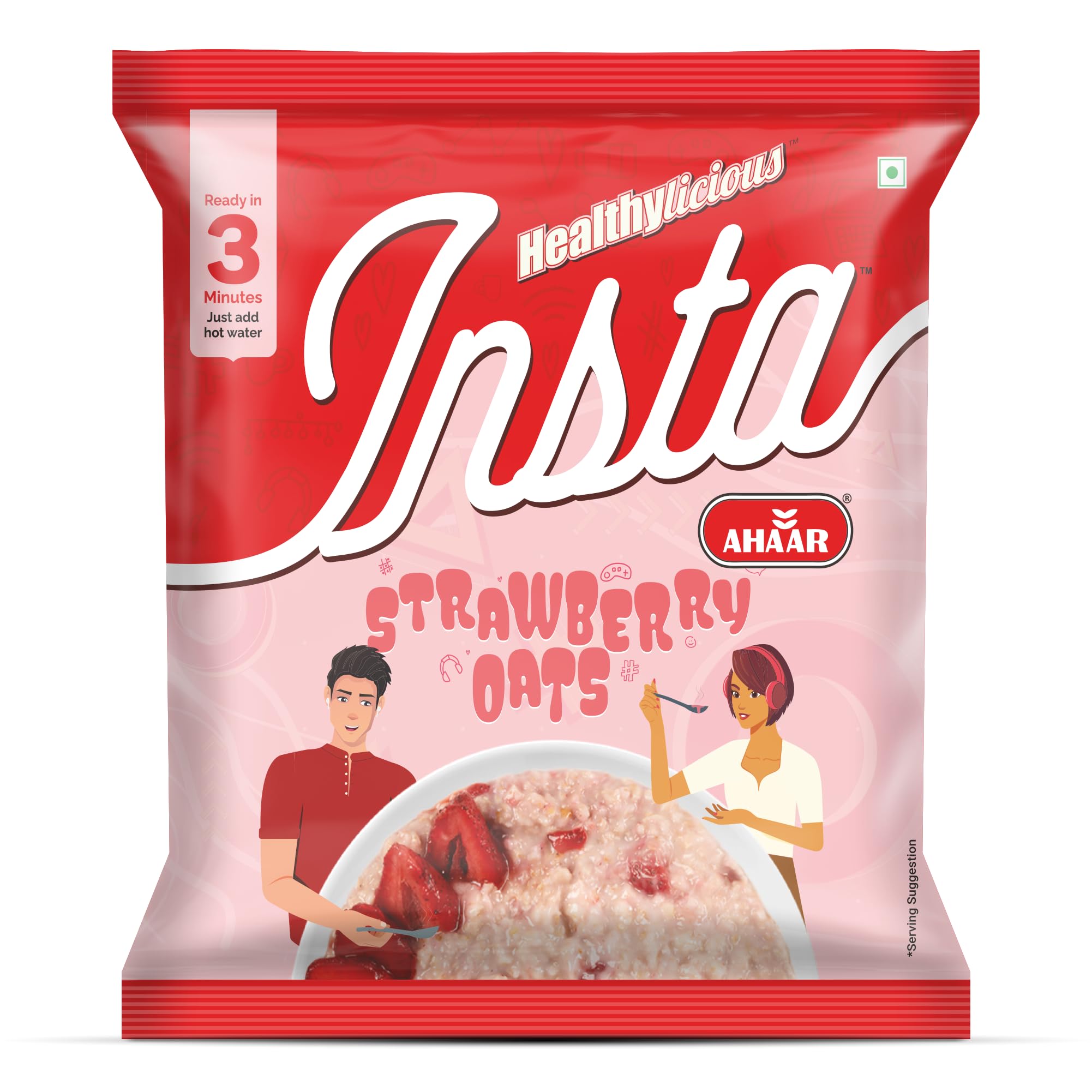 INSTA AHAAR Strawberry Oats - 38g | Ready-to-Eat | Instant Snack (B0D4F149YZ) Amazon Price History, Amazon Price Tracker