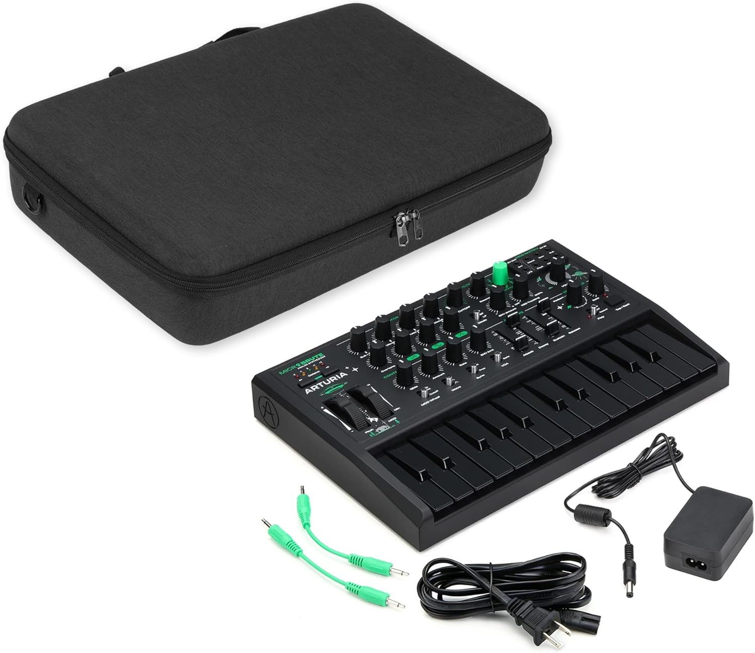 GEEKRIA Hard Shell Travel Case Compatible with Arturia MicroBrute UFO/MicroFreak, Audio Synthesizer Carrying Bag (Dark Gray)