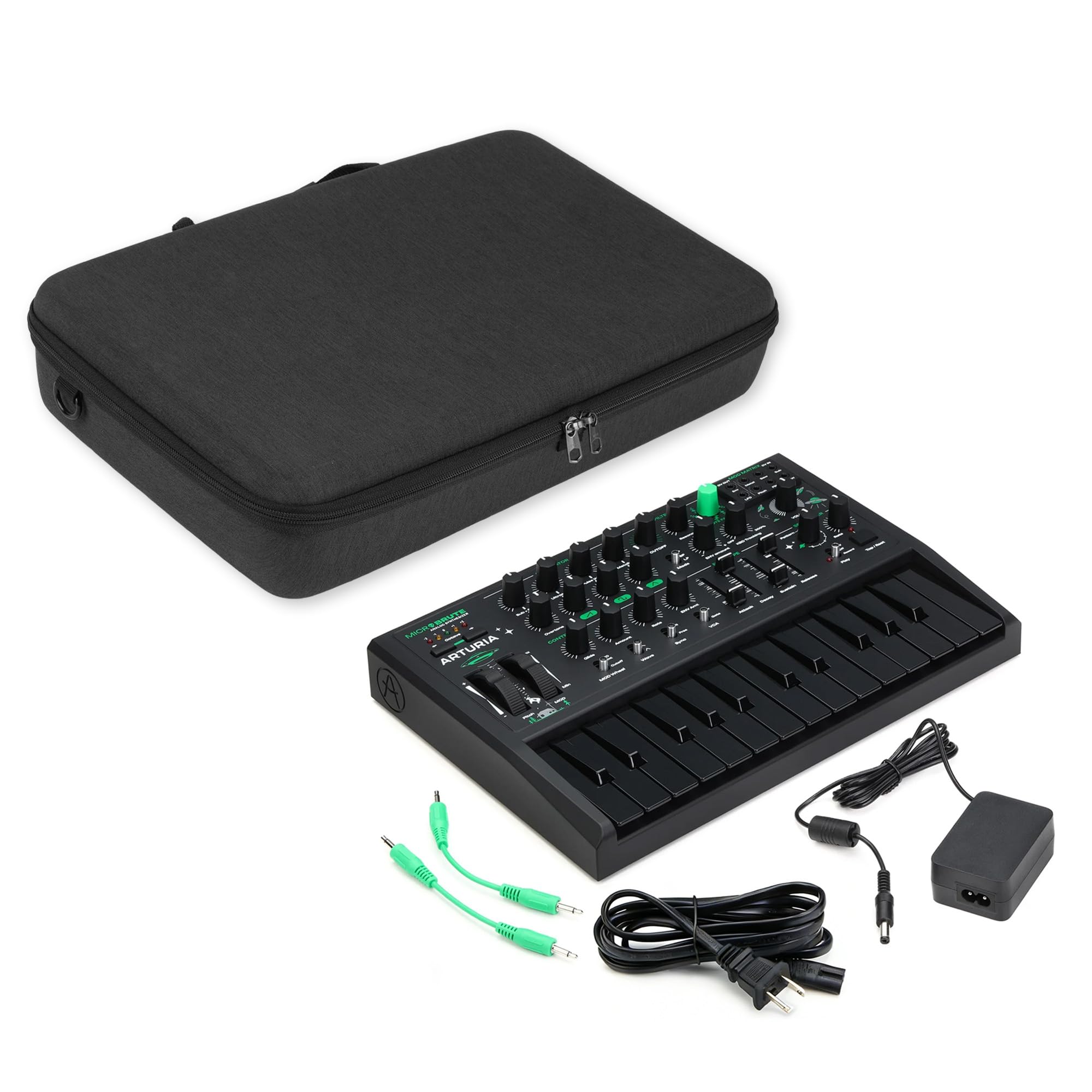 GEEKRIA Custodia da trasporto per interfaccia audio, compatibile Arturia - MicroFreak/MicroBrute UFO/DrumBrute Impact, EVA Hard Shell Portable Travel Bag (Grigio scuro)