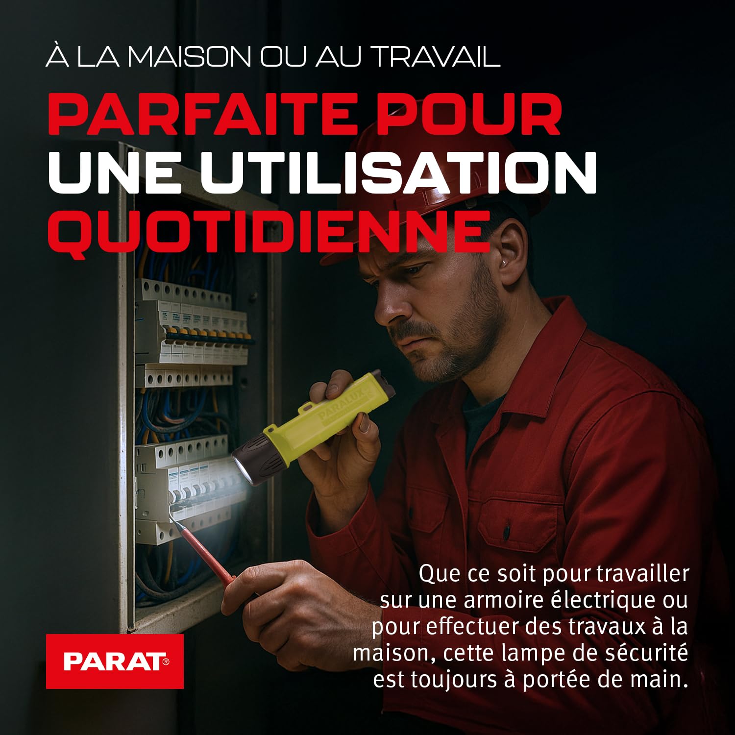 Lampe à main Parat Paralux PX1 (lampe de sécurité stable / lampe de travail étanche, antipoussière / lampe avec piles)