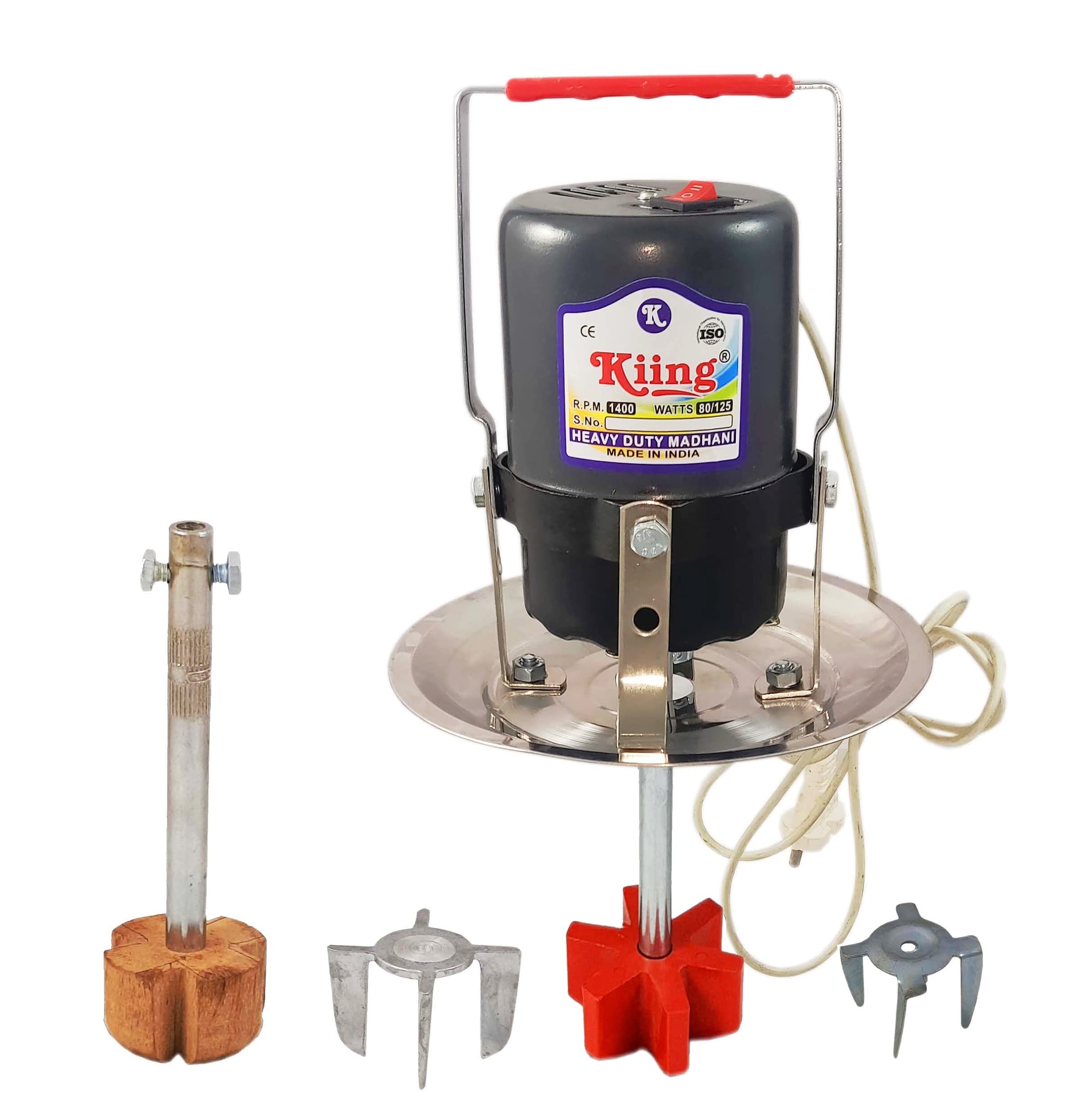 KIING Madhani Machine With 2 Rod 4 Phool Capacity 6 Ltrs, Black