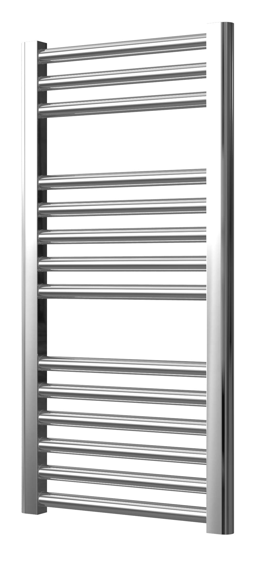 Greened House Chrome Extra High Heat Output Central Heating Flat Towel Rail 400 X 800Mm Bathroom Radiator Heater Up To 26% More Heat Output