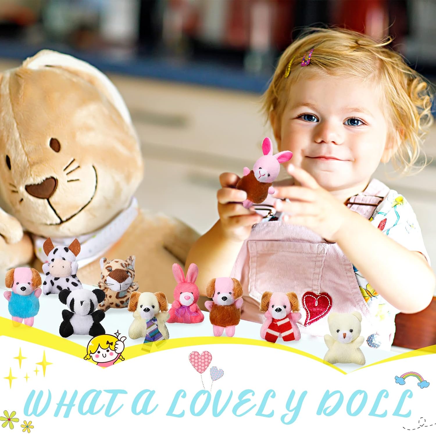 Skylety 80 Pieces Mini Stuffed Animal Toys Small Animal Plush Keychains Stuffed Jungle Toys Set for Kids Birthday Party Goody Filler Bags Favors Stocking Stuffers Carnival Prizes Valentine Gifts - Image 5