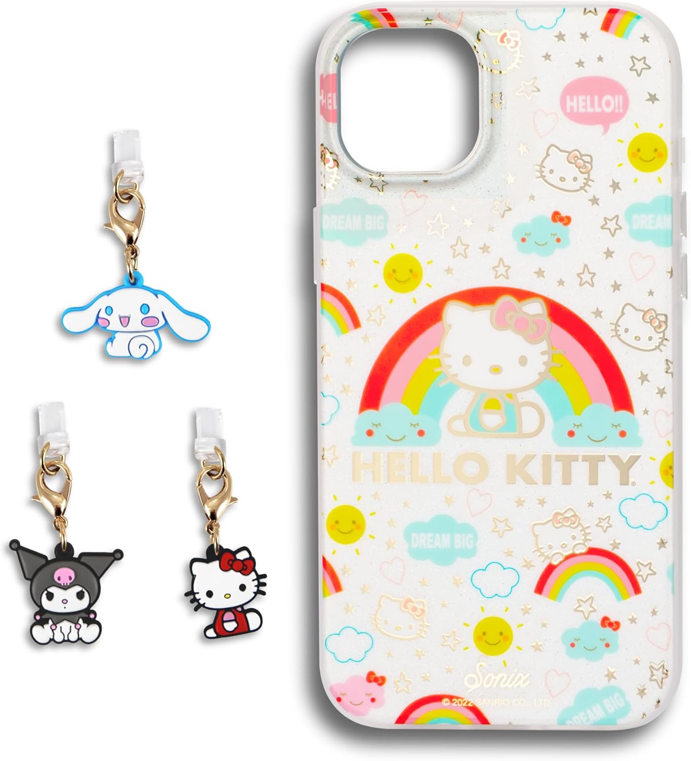 Sonix x Sanrio Case + Charging Port Charms (Hello Kitty, Cinnamoroll, Kuromi) for iPhone 15 Plus/iPhone 14 Plus | Hello Kitty Cosmic
