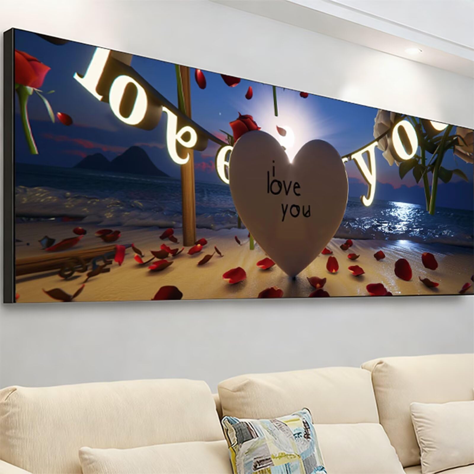 Diamentowe malowanie płatek diamentowy obraz dla dorosłych miłość haft diamentowy duży rozmiar 180 x 60 cm, DIY malarstwo diamentowe aktywność ręczna płótno ścieg krzyżykowy kryształowe obrazy