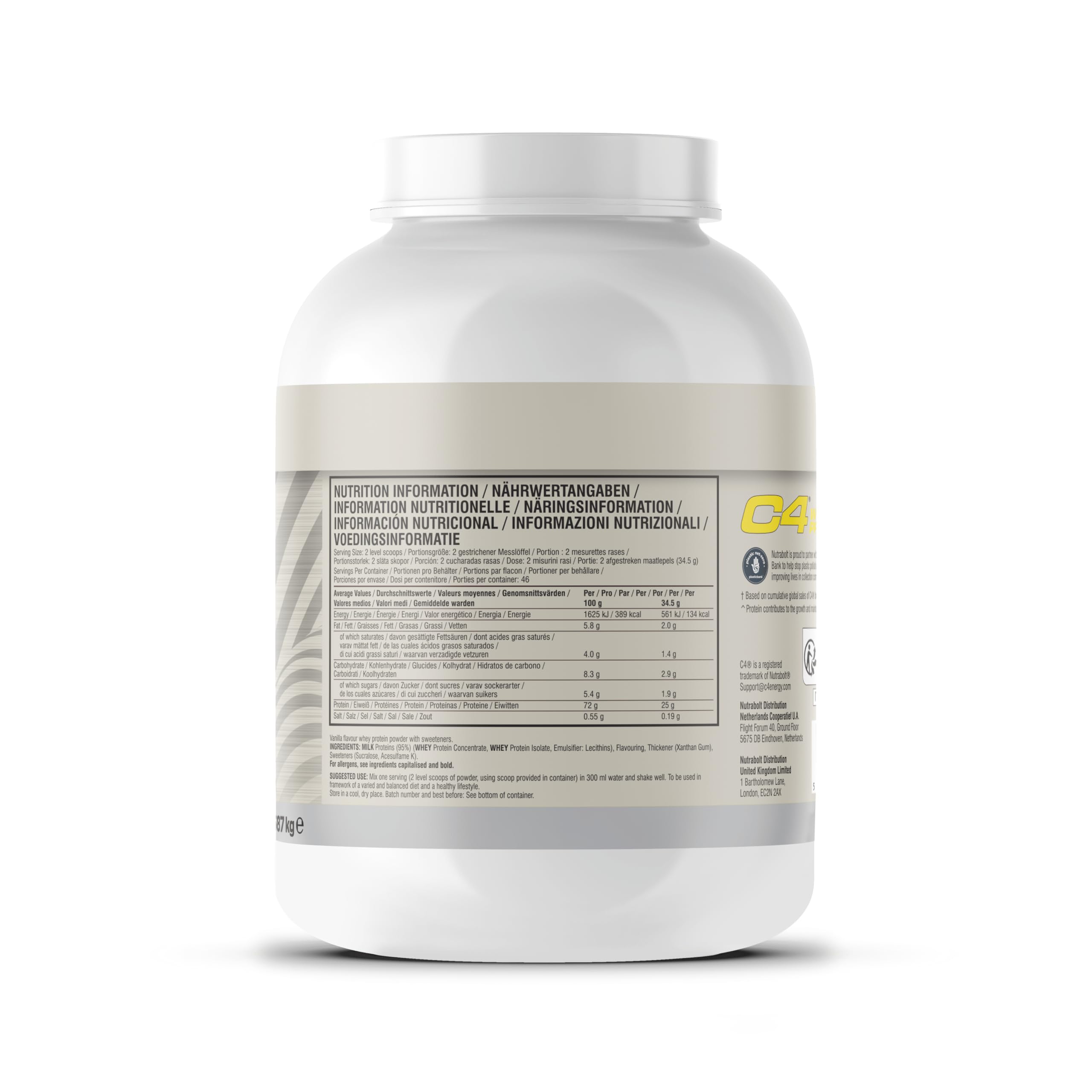 Cellucor | C4 Whey Protein (1600g) | Whey protéine | Whey plaisir & performance ! - Vanilla Bean