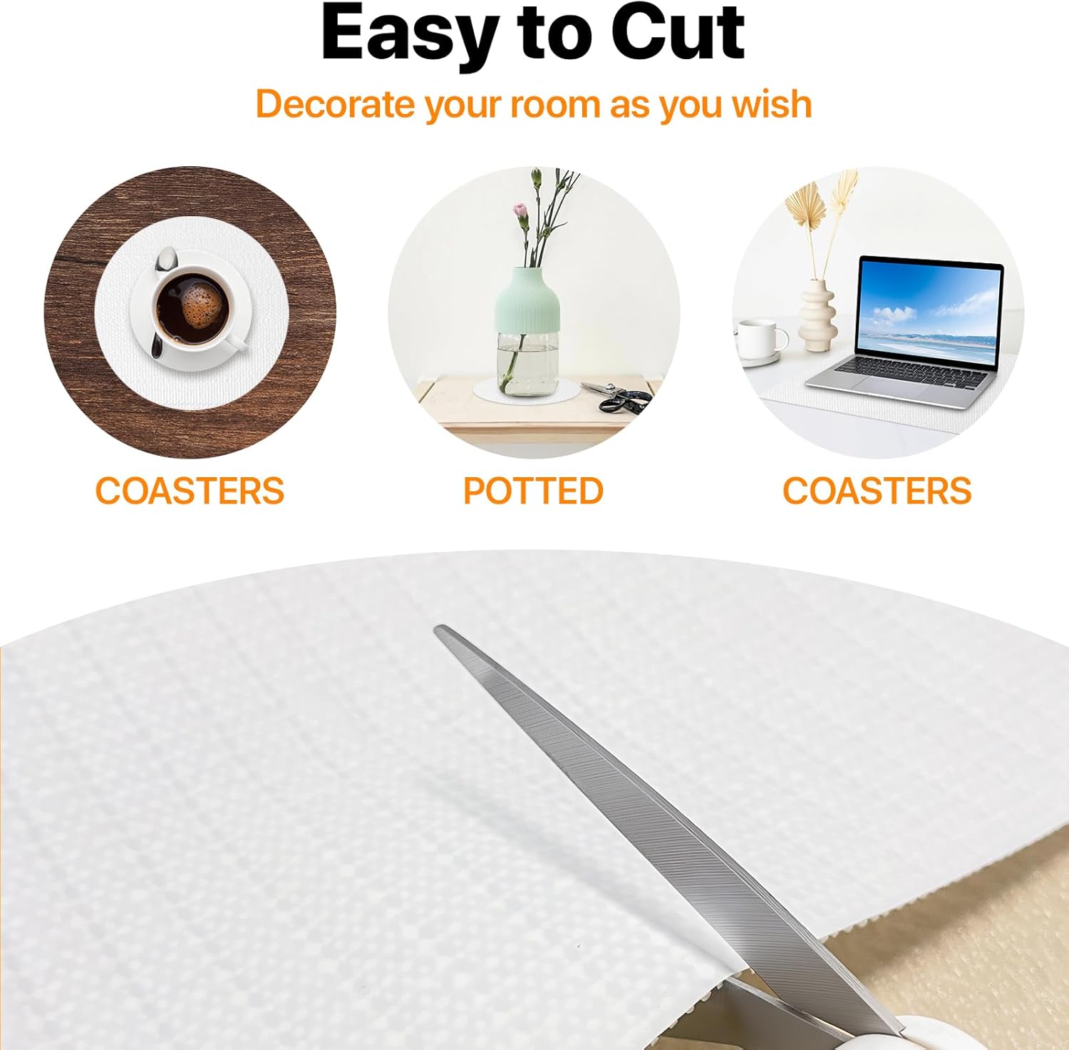 Niviy Shelf Drawer and Cabinet Liner for Kitchen, 12in x 30FT Waterproof Washable Shelf Liners for Cabinets Non-Adhesive Thickened with Knife and Tape Measure, Easy to Clean, White