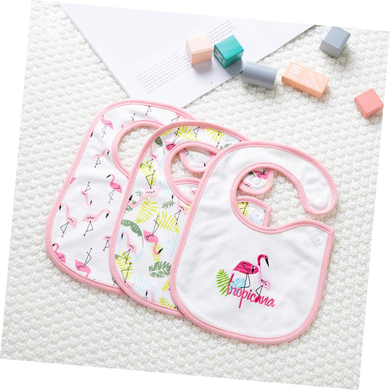 Toyvian Bavoir Serviette De Salive Rose