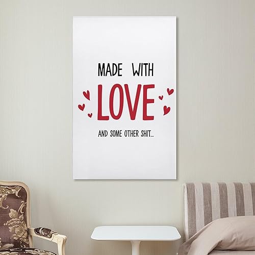 Miniatura 7 de Hergestellt Mit Liebe Und Einige Andere Scheiße, Druck, Küche Dekor Drucke, Posterdruck, Küche Diner - Póster en lienzo para decoración de pared,