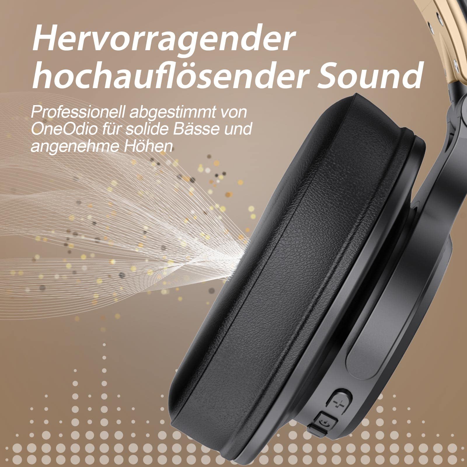OneOdio Casque audio Bluetooth Over Ear, casque de studio fermé avec port Share, casque professionnel avec et sans fil pour guitare, E-Drum, Piano, AMP, Enregistrement et surveillance