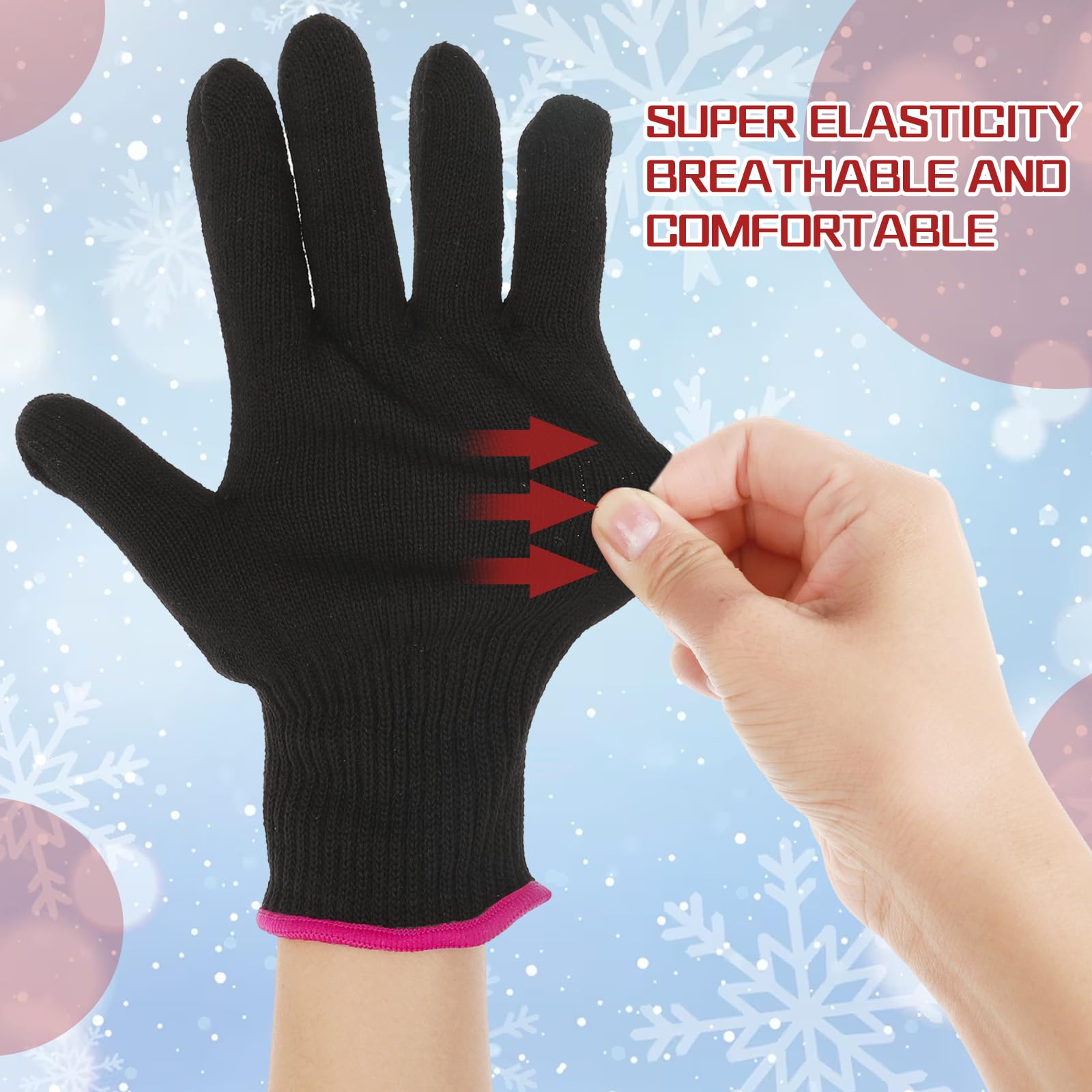 Gants de coiffure WLLHYF professionnels résistant à la chaleur pour fer à friser et fer à lisser, gants de blocage de la chaleur pour les mains gauche et droite - 1 pièce