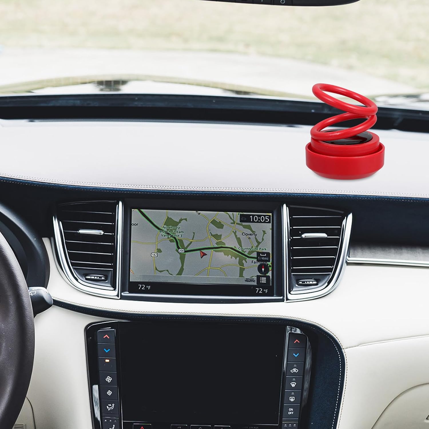 Aromatherapy Diffuser Solar Powered Portable Molecular Heater Double Ring Rotating Design Easy Operation and Car Suitable for Vehicle Dashboard Decoration Small Spaces