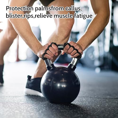 Miniatura 3 de Agarres de entrenamiento antideslizantes nuevos agarres de goma para gimnasio para levantamiento de pesas, mancuernas, peso muerto, almohadillas de