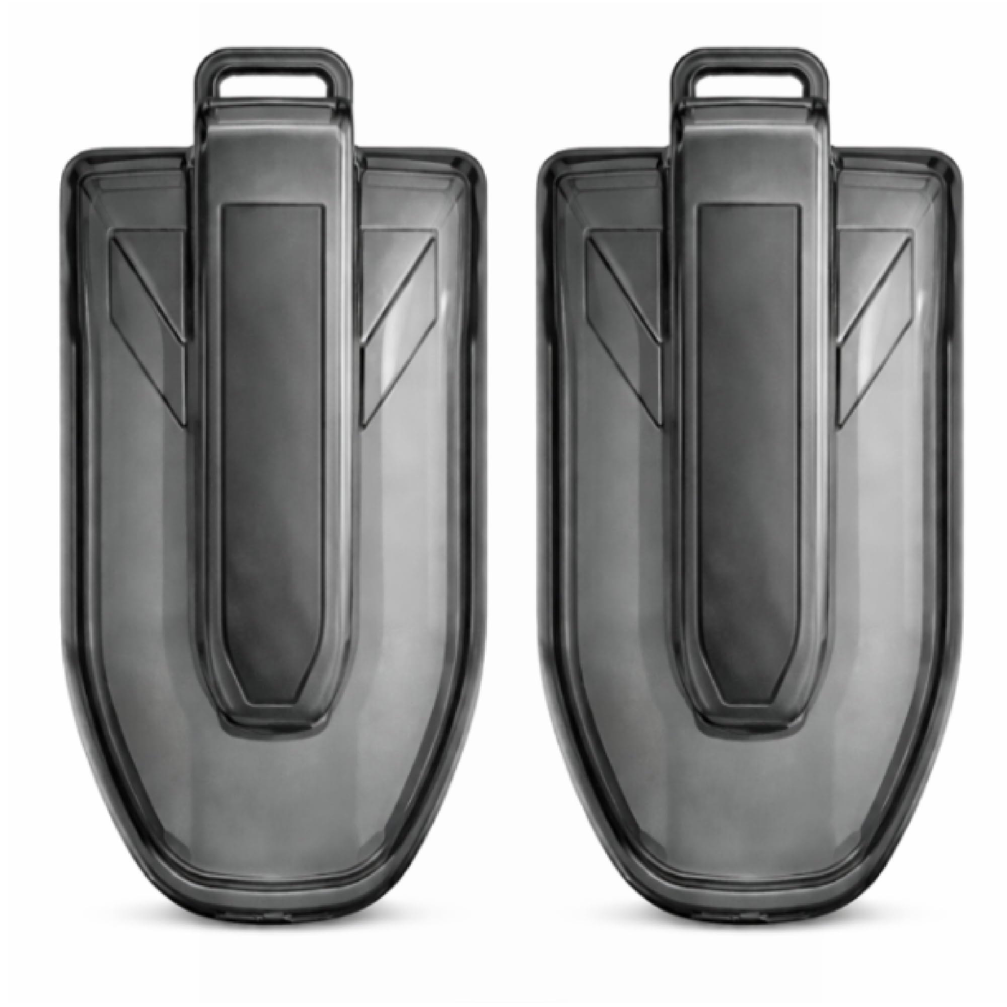 JVCV® Soft TPU Transparent Key Cover Compatible with Mahindra 7XO BE6 XEV 9E XEV 9S BE 6 Formula E Edition FE 6 Button Smart Key | Shockproof Protective Case | Slim Fit (2 Pack - Transparent Black)