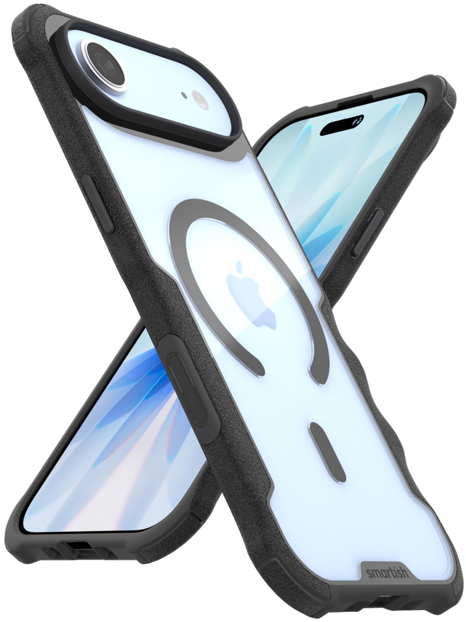 iPhone Air MagSafe Case - Gripzilla Protective Magnetic Clear Case [Rugged + Tough] Heavy Duty Grip - Anti-Yellowing Drop Tested Cover for Apple iPhone Air - Clearly Black