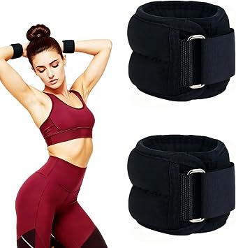 Adjustable Wrist & Ankle Weights for Women & Men, 2 Pack 0.25 kg Each